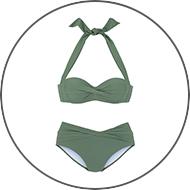 Olivfarbener Bügel-Bikini
