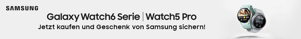 Galaxy Watch6 Serie oder Watch5 Pro jetzt kaufen und Geschenk von Samsung sichern!