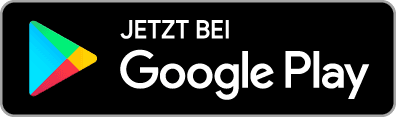 Jetzt bei Google Play – Button mit Google-Play-Dreieck auf schwarzem Hintergrund