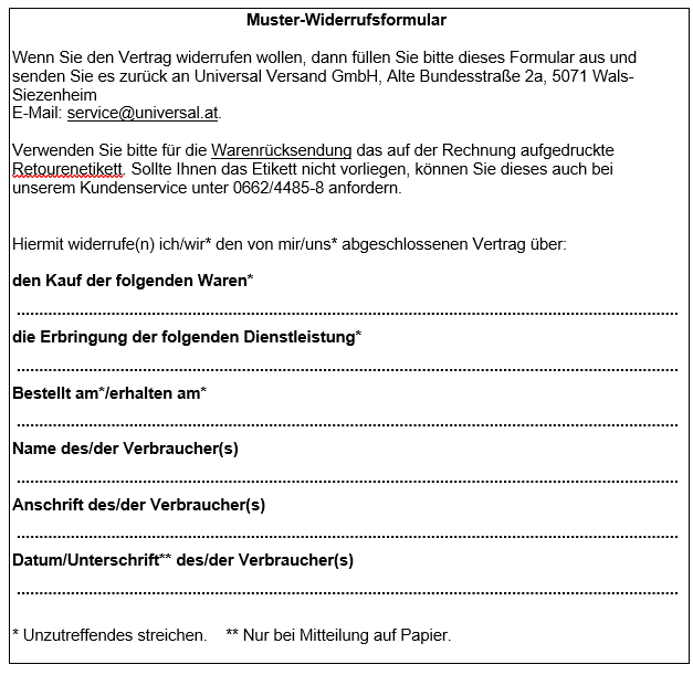Widerrufsformular