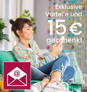 Anmelden und Newsletter Vorteile erhalten
