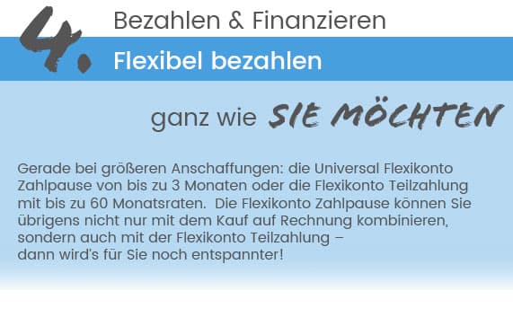 Flexibel bezahlen & finanzieren