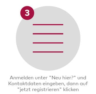 Anmelden unter "Neu hier?"