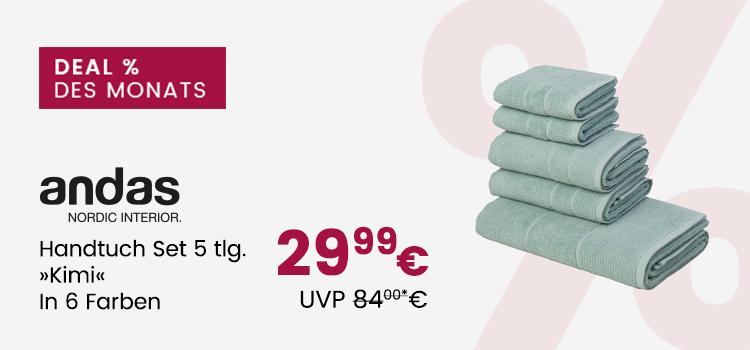 Deal des Monats: andas Handtuch Set 5 tlg. um 29,99€
