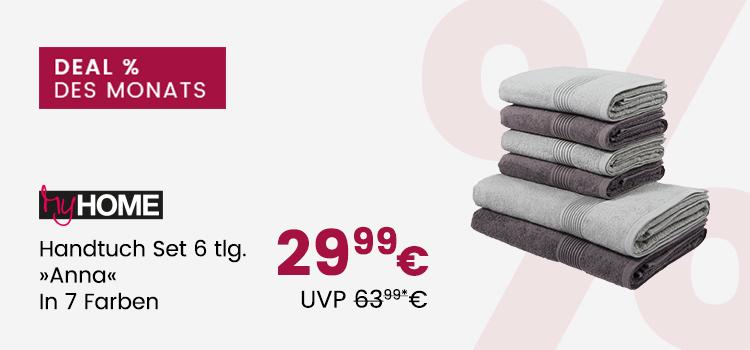 Deal des Monats: my home Handtuch Set 6 tlg. um 29,99€