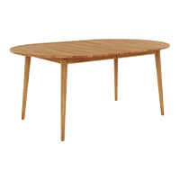 Ovaler Holztisch mit vier schmalen Beinen