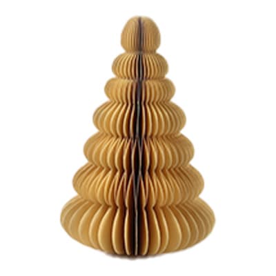 Brauner, gefalteter Weihnachtsbaum-Dekoration in einer konischen Form
