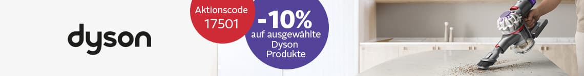 -10 % auf ausgewählte Dyson Produkte, Aktionscode 17501 – Handstaubsauger reinigt eine Tischplatte