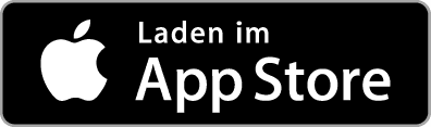 Laden im App Store – schwarzer Button mit Apple Logo und weißer Schrift