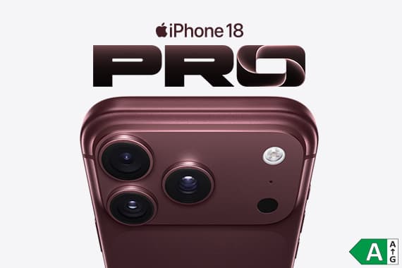 iPhone 18 Pro – Rückseite eines dunkelroten Smartphones mit drei Kameralinsen und Blitz in Nahaufnahme