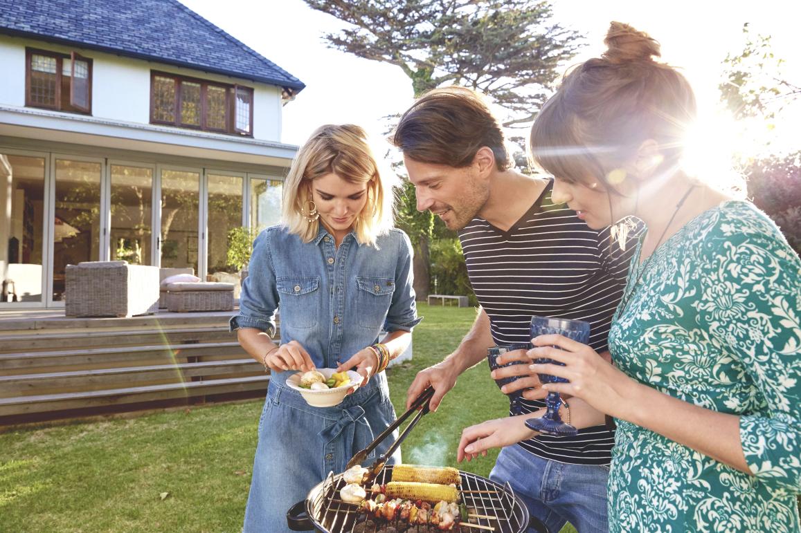 Grillparty mit Freunden