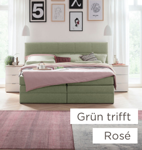 Wohntrends Grün trifft Rosé