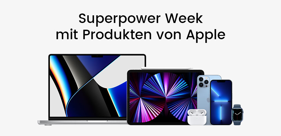 Superpower Week mit Apple Produkten