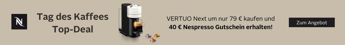 Nespresso- Gutschein von 20€ oder 40€ beim Kauf einer Kaffeemaschine erhalten