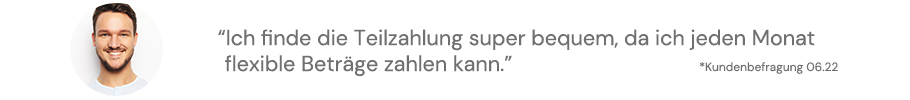 Flexikonto Teilzahlung im Unviersal Online Shop