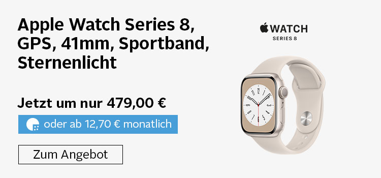 Jetzt Apple Watch Series 8 im Universal Onlineshop kaufen