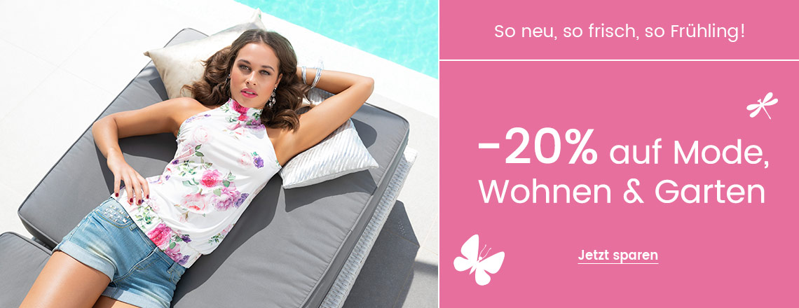 -20% auf Mode, Wohnen und Garten bei Universal einlösen