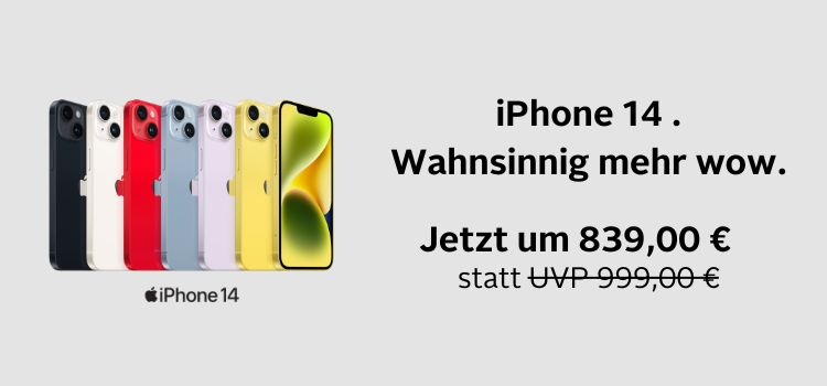 Jetzt iPhone 14 im Universal Online Shop bestellen