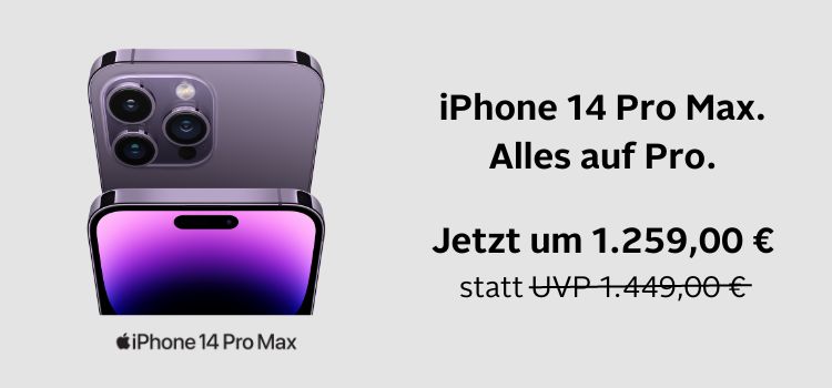 Jetzt iPhone 14 Pro Max im Universal Online Shop bestellen