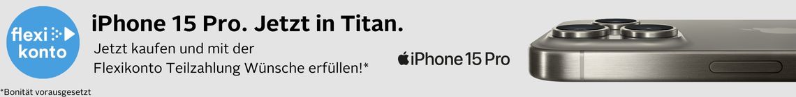 iPhone 15 Pro. Jetzt in Titan im Universal Online Shop kaufen