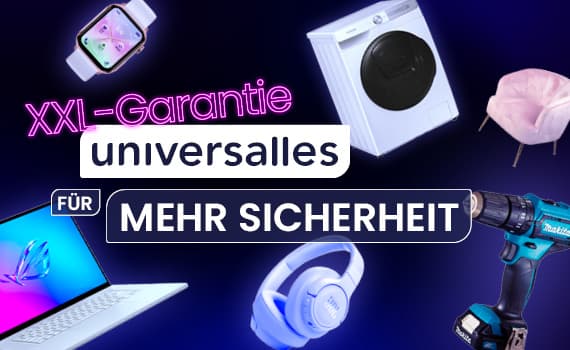 XXL-Garantie universalles für mehr Sicherheit – Laptop, Smartwatch, Waschmaschine, Sessel, Kopfhörer, Bohrmaschine