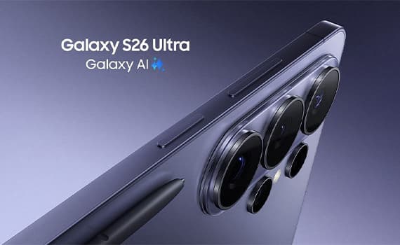 Galaxy S26 Ultra Galaxy AI – Nahaufnahme eines Smartphones mit mehreren Kameralinsen